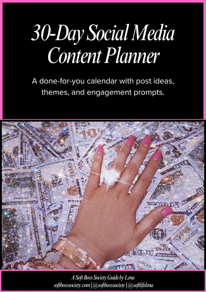 30-Day Content Calendar – Soft Hustle Plan